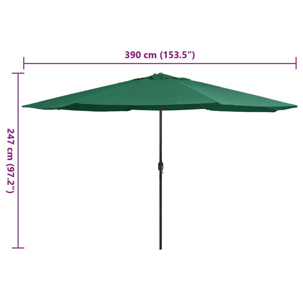 vidaXL Parasol Groen 390cm - 55% Korting! (Krasjes)