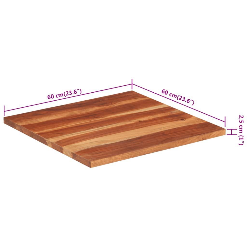 vidaXL Acacia Tafelblad 60x60cm - Nieuw & Perfect - 35% Korting!