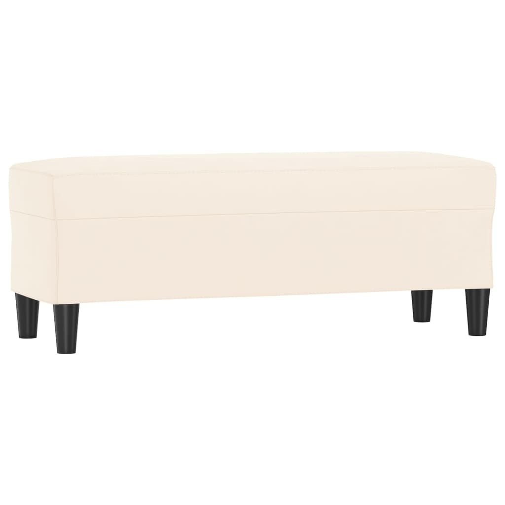 VidaXL Crème Fluweel Bankje 100cm - 40% Korting!