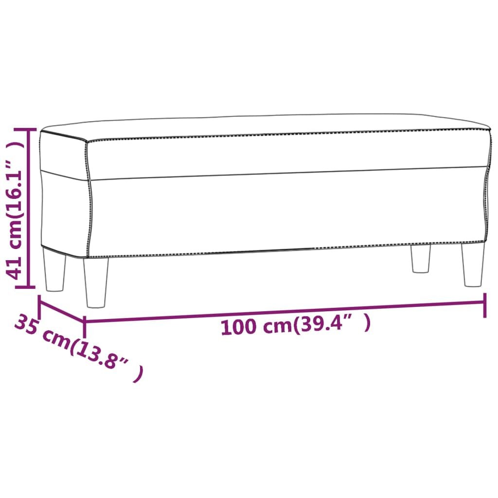 VidaXL Crème Fluweel Bankje 100cm - 40% Korting!