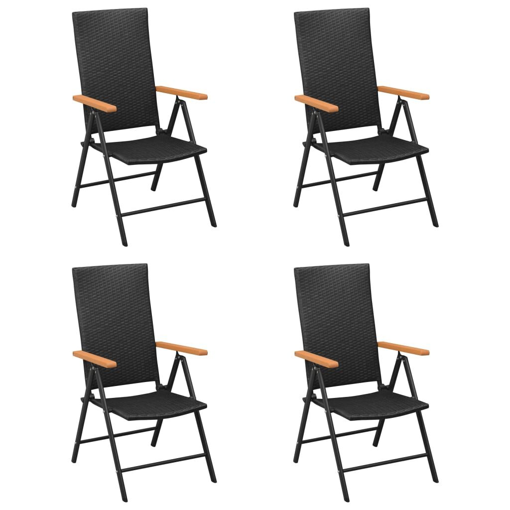 VidaXL Tuinstoelen (4 st.) Zwart - 40% Korting! Topdeal!