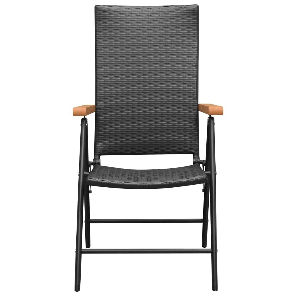 VidaXL Tuinstoelen (4 st.) Zwart - 40% Korting! Topdeal!