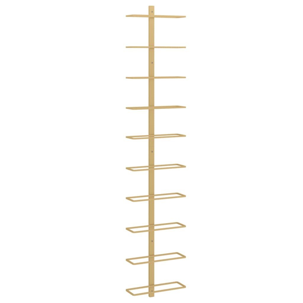 Wijnrek Goud voor 10 Flessen - Wandmontage - 35% Korting!