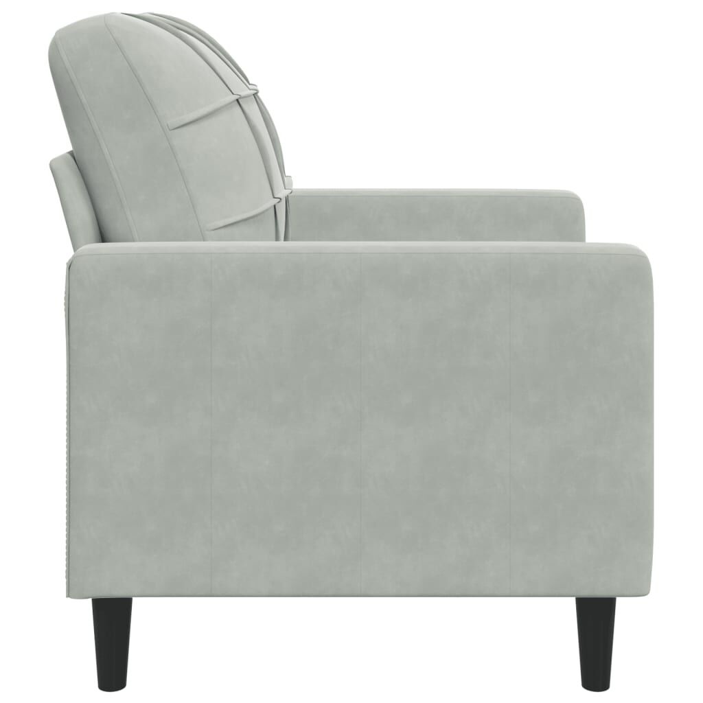 vidaXL Fauteuil Lichtgrijs Fluweel - 60cm - 40% Korting!