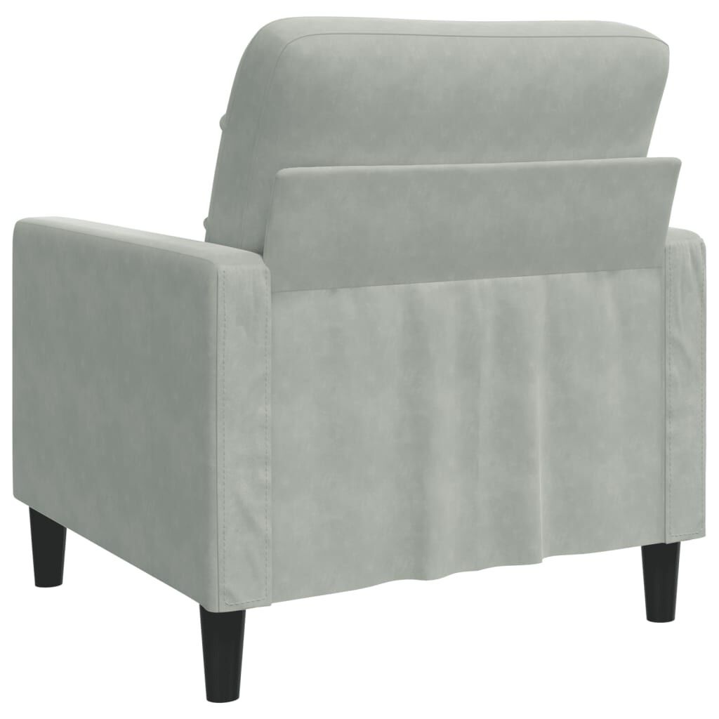 vidaXL Fauteuil Lichtgrijs Fluweel - 60cm - 40% Korting!