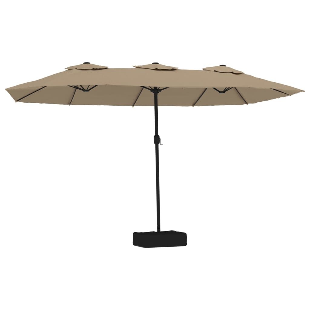 VidaXL Dubbele Parasol 449cm Taupe -40%! Topdeal