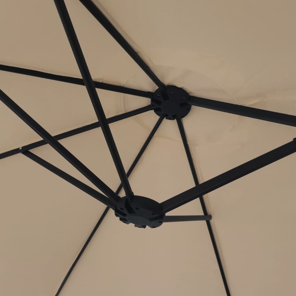 VidaXL Dubbele Parasol 449cm Taupe -40%! Topdeal