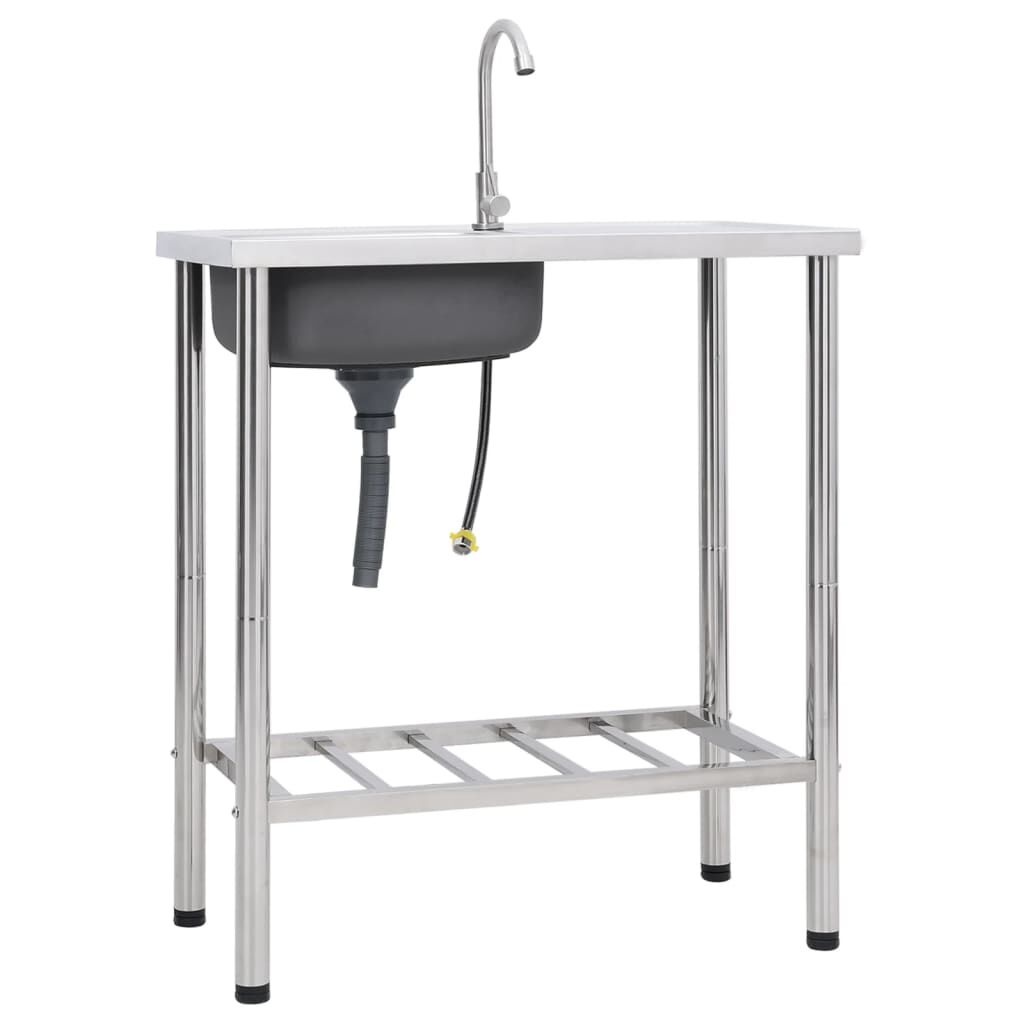 vidaXL Camping Gootsteen RVS + Kraan -40%! (Retour)