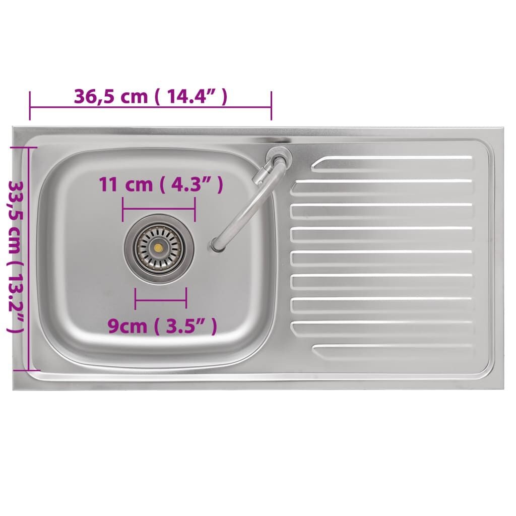 vidaXL Camping Gootsteen RVS + Kraan -40%! (Retour)