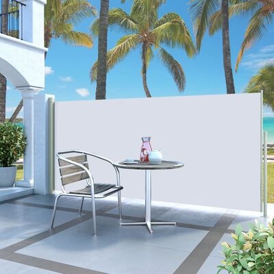 vidaXL Uittrekbaar Tuinscherm 140x300cm Crème - 40% Korting!