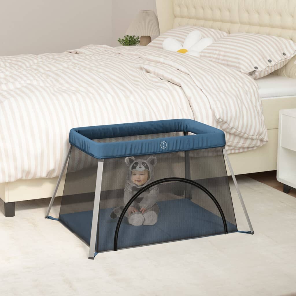 Babybox met Matras Marineblauw - VidaXL - 40% Korting!