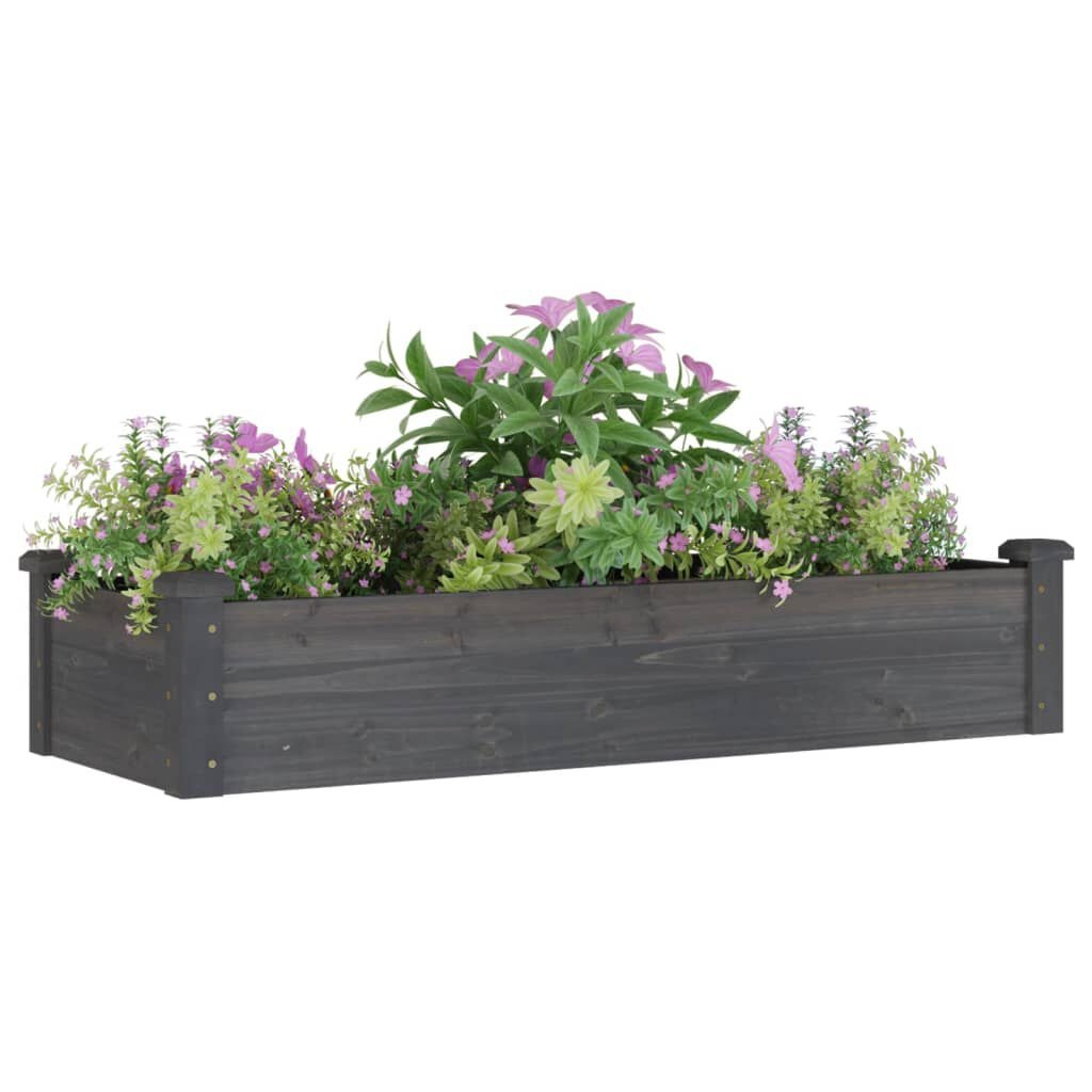 VidaXL Verhoogde Plantenbak Grijs 120cm - 40% Korting!