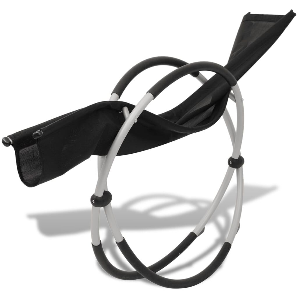VidaXL Ligbed Zwart/Grijs - Geometrisch Design - 40% Korting!