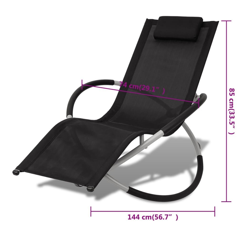 VidaXL Ligbed Zwart/Grijs - Geometrisch Design - 40% Korting!