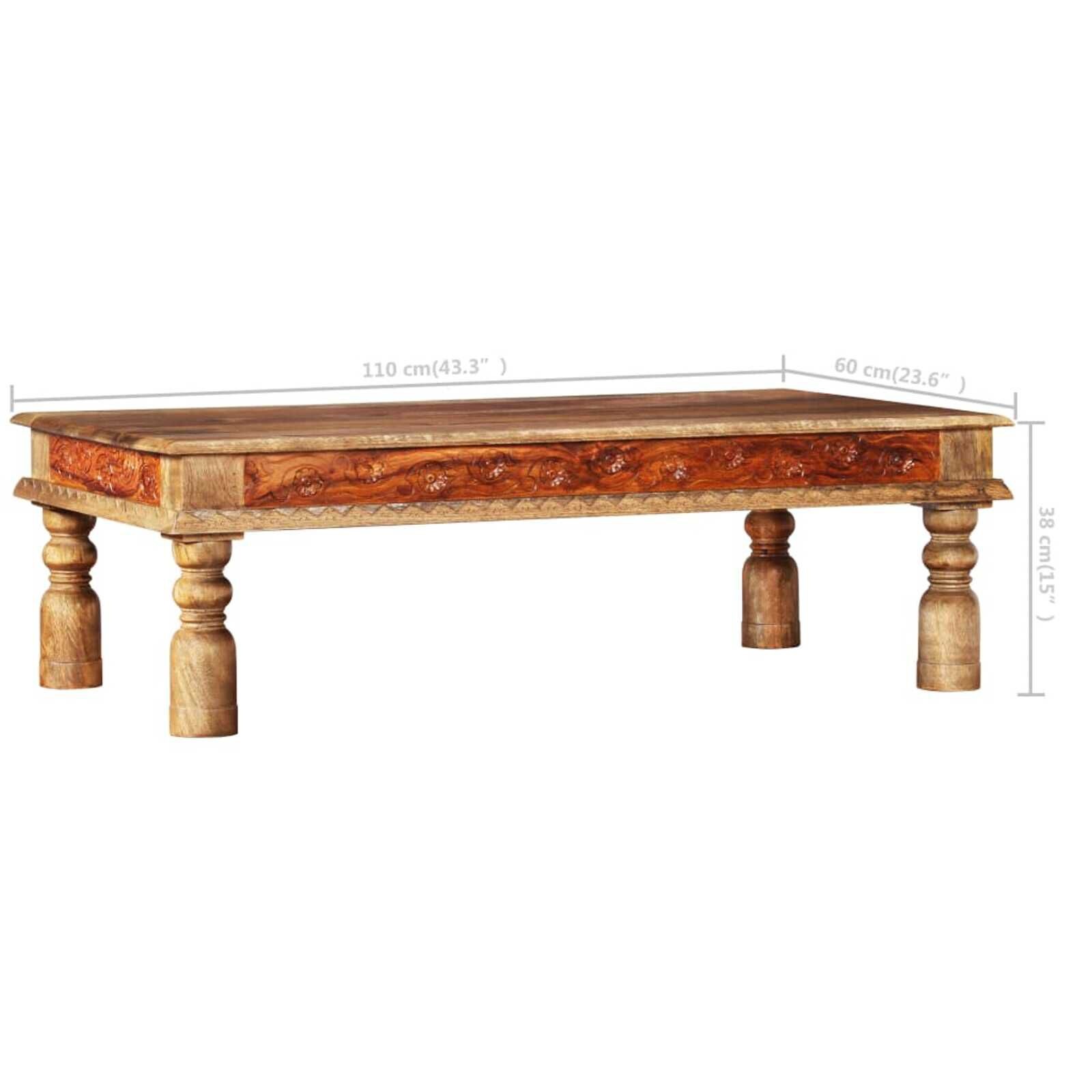 Salontafel Mango/Acacia 110cm - 40% Korting! Uniek!