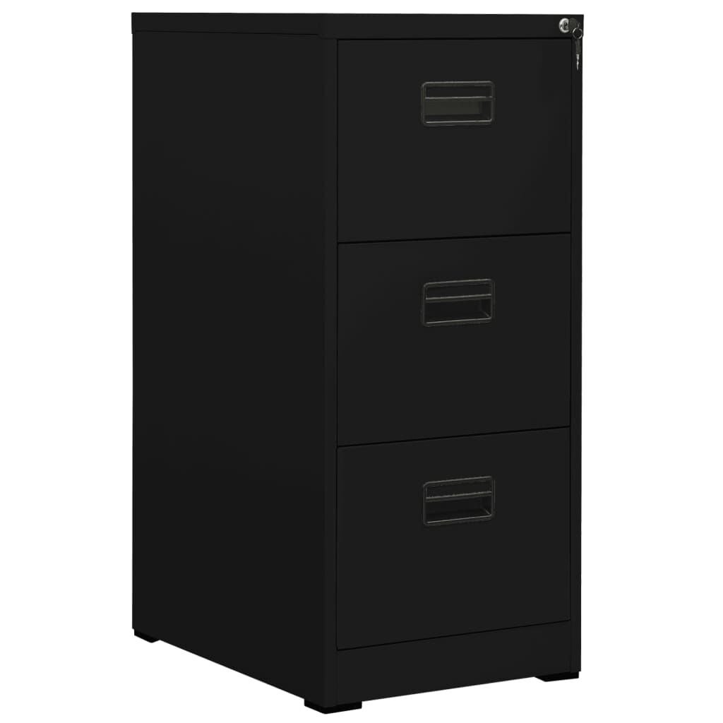 vidaXL Archiefkast Staal Zwart 46cm - 40% Korting!