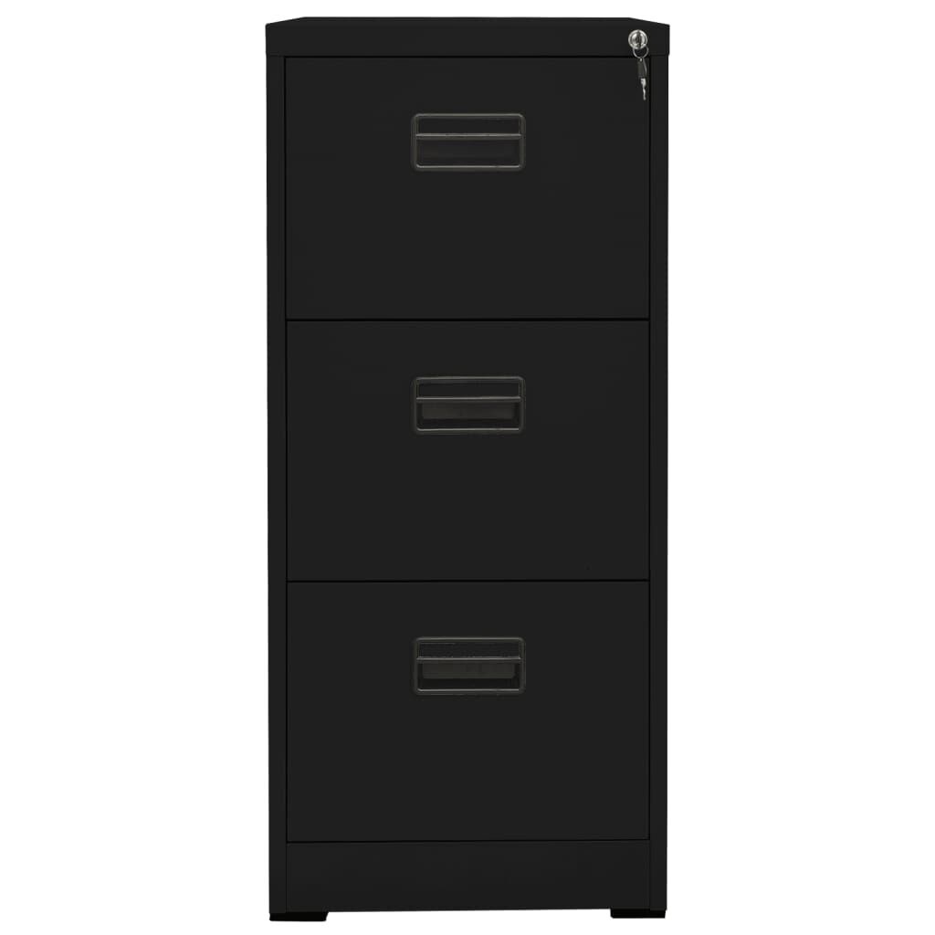 vidaXL Archiefkast Staal Zwart 46cm - 40% Korting!