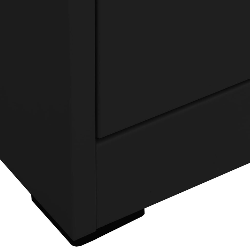 vidaXL Archiefkast Staal Zwart 46cm - 40% Korting!