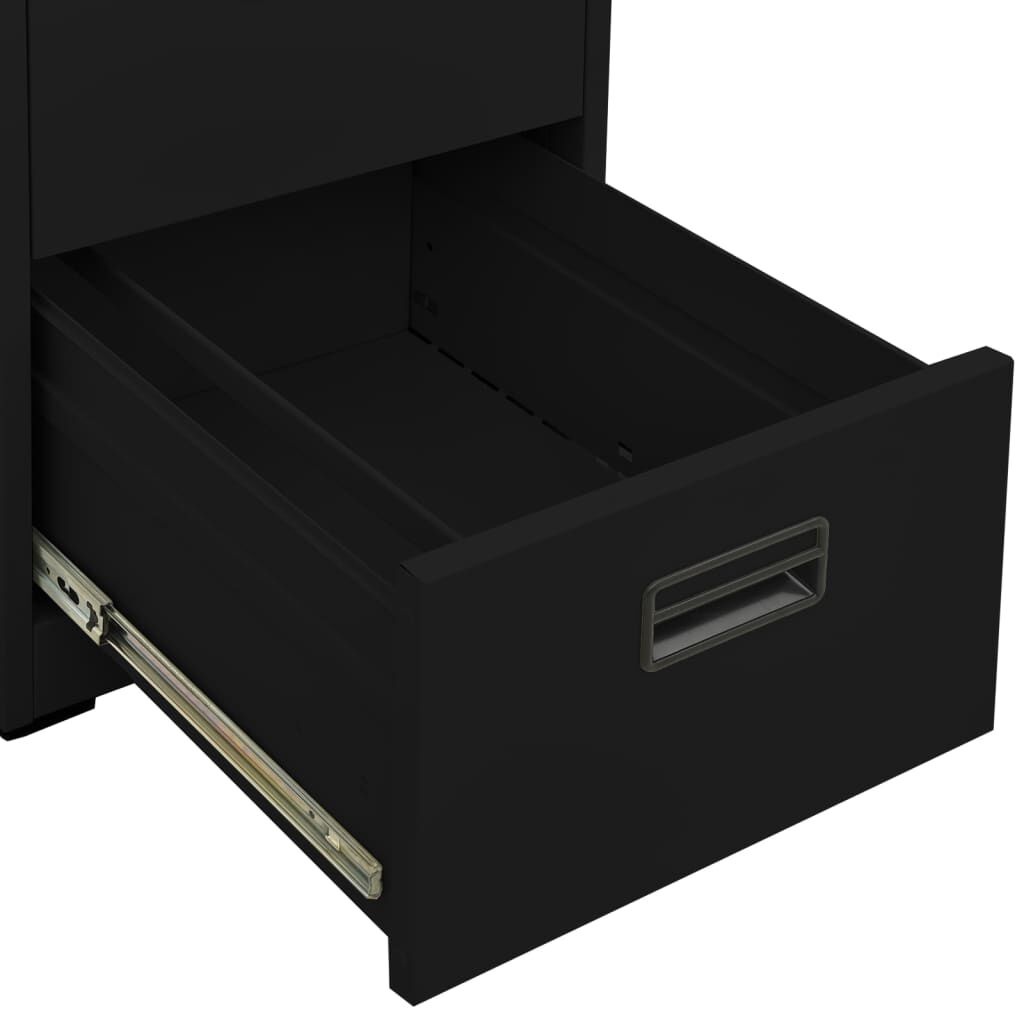 vidaXL Archiefkast Staal Zwart 46cm - 40% Korting!