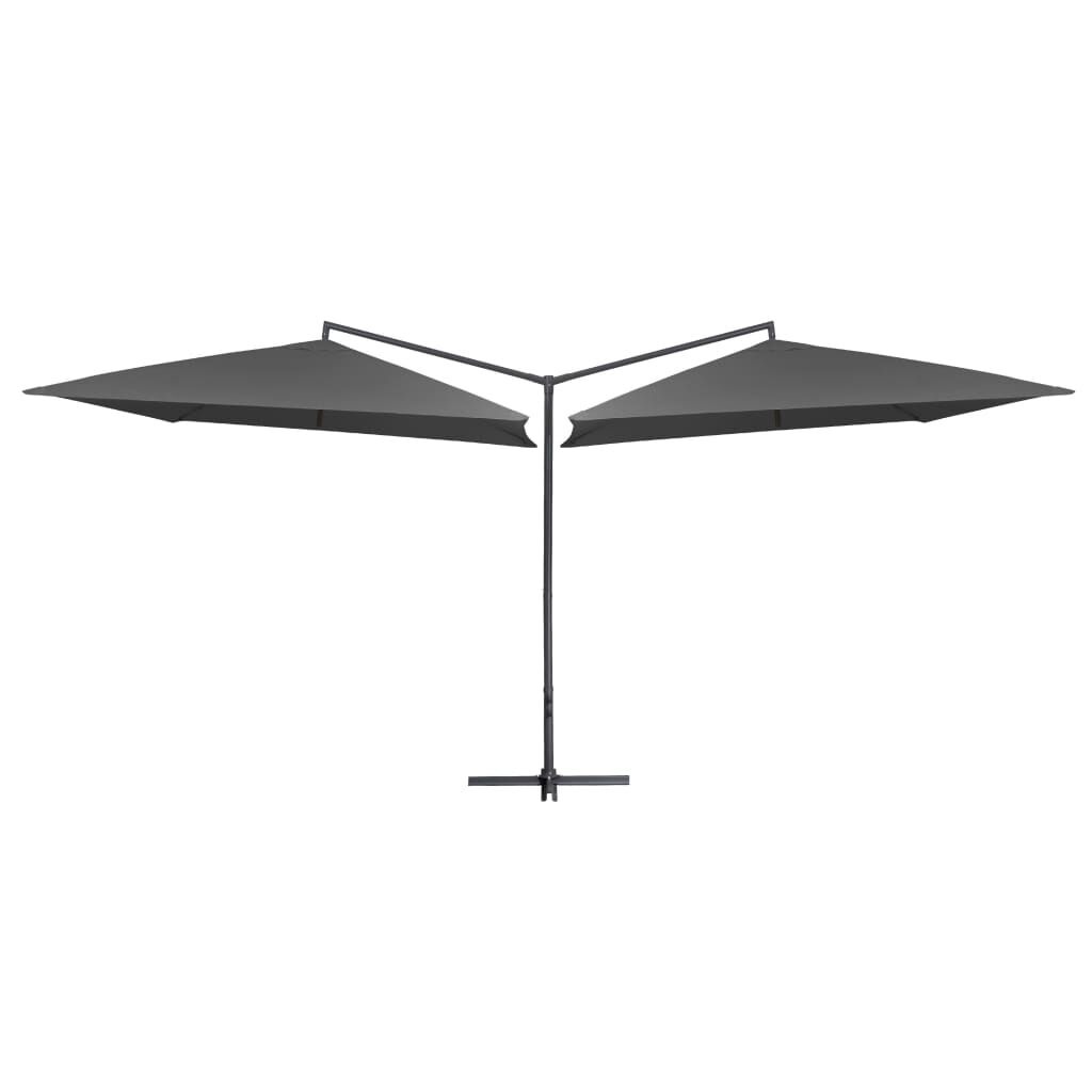 VidaXL Dubbele Parasol Antraciet 250x250cm - 55% Korting!