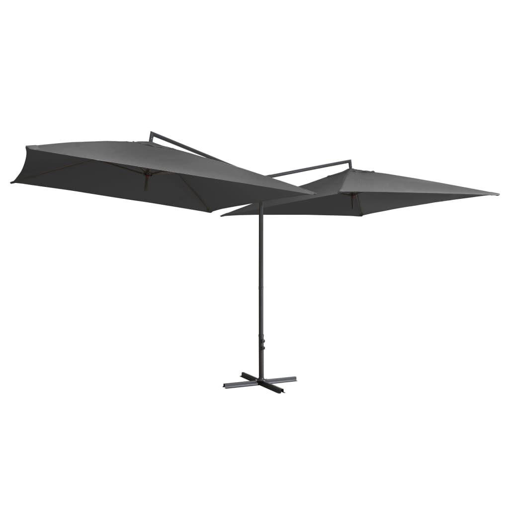 VidaXL Dubbele Parasol Antraciet 250x250cm - 55% Korting!