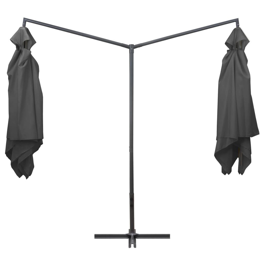VidaXL Dubbele Parasol Antraciet 250x250cm - 55% Korting!