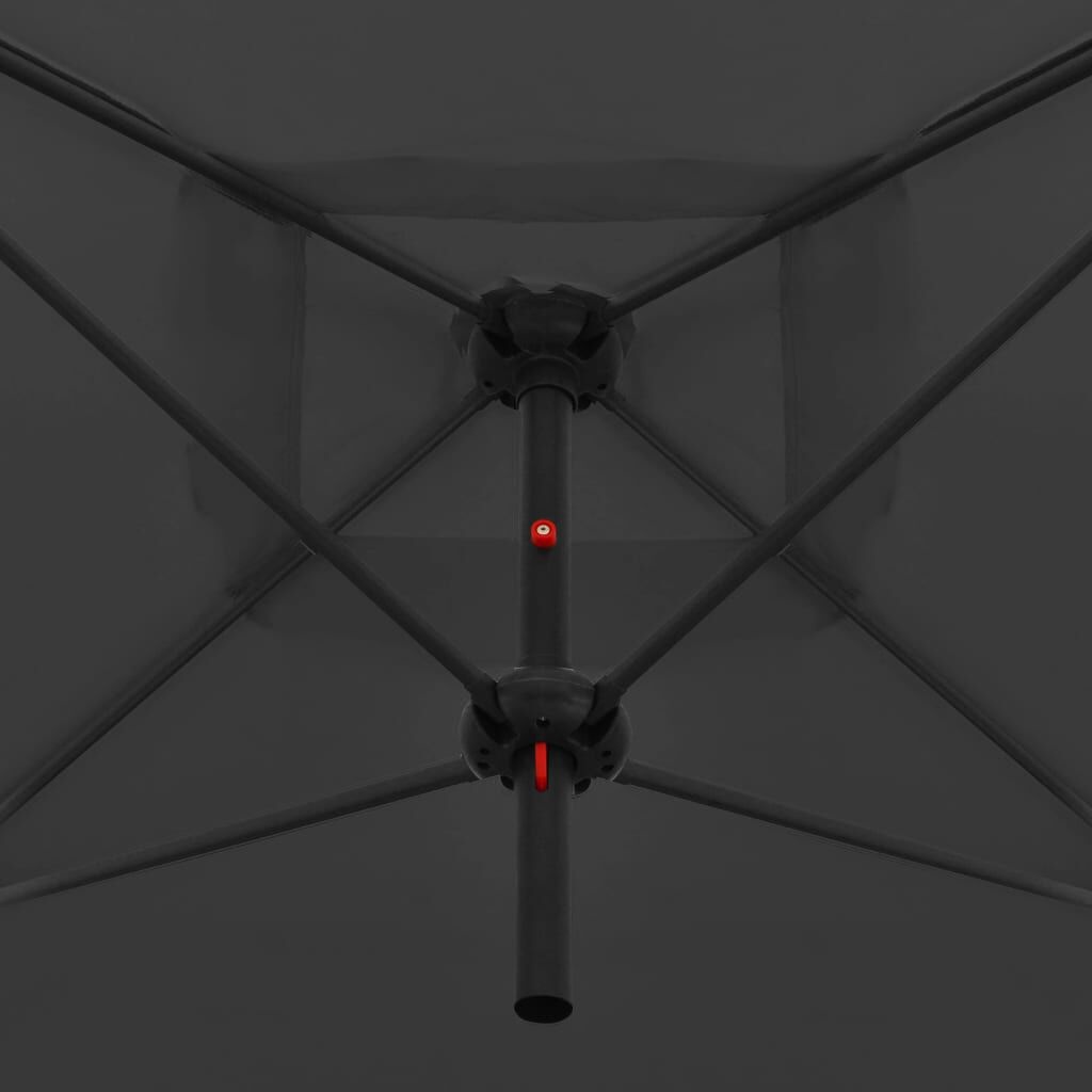 VidaXL Dubbele Parasol Antraciet 250x250cm - 55% Korting!