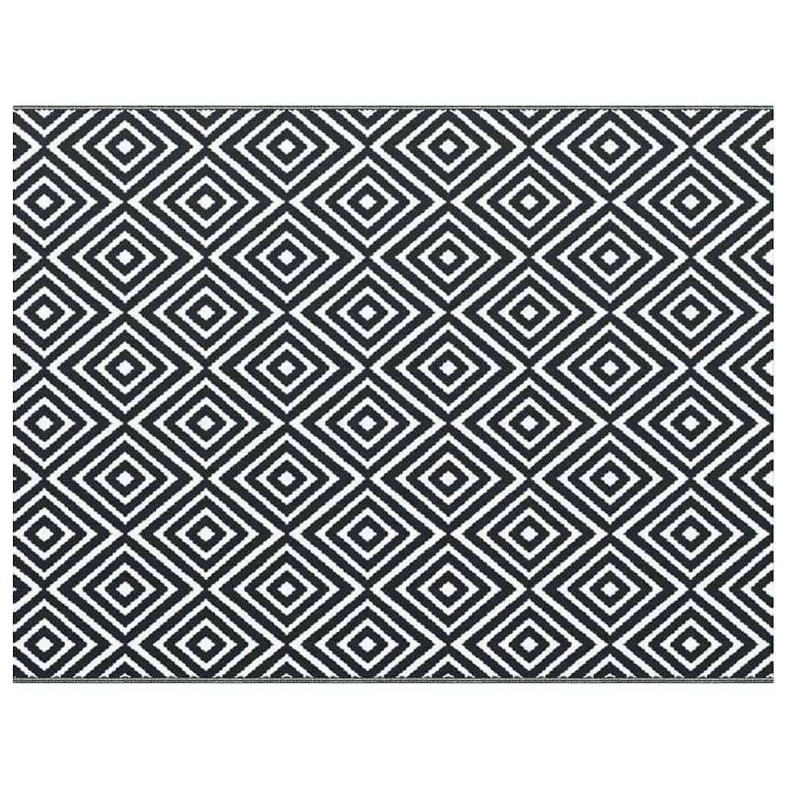 vidaXL Buitentapijt Zwart/Wit 300x400cm - 40% Korting!