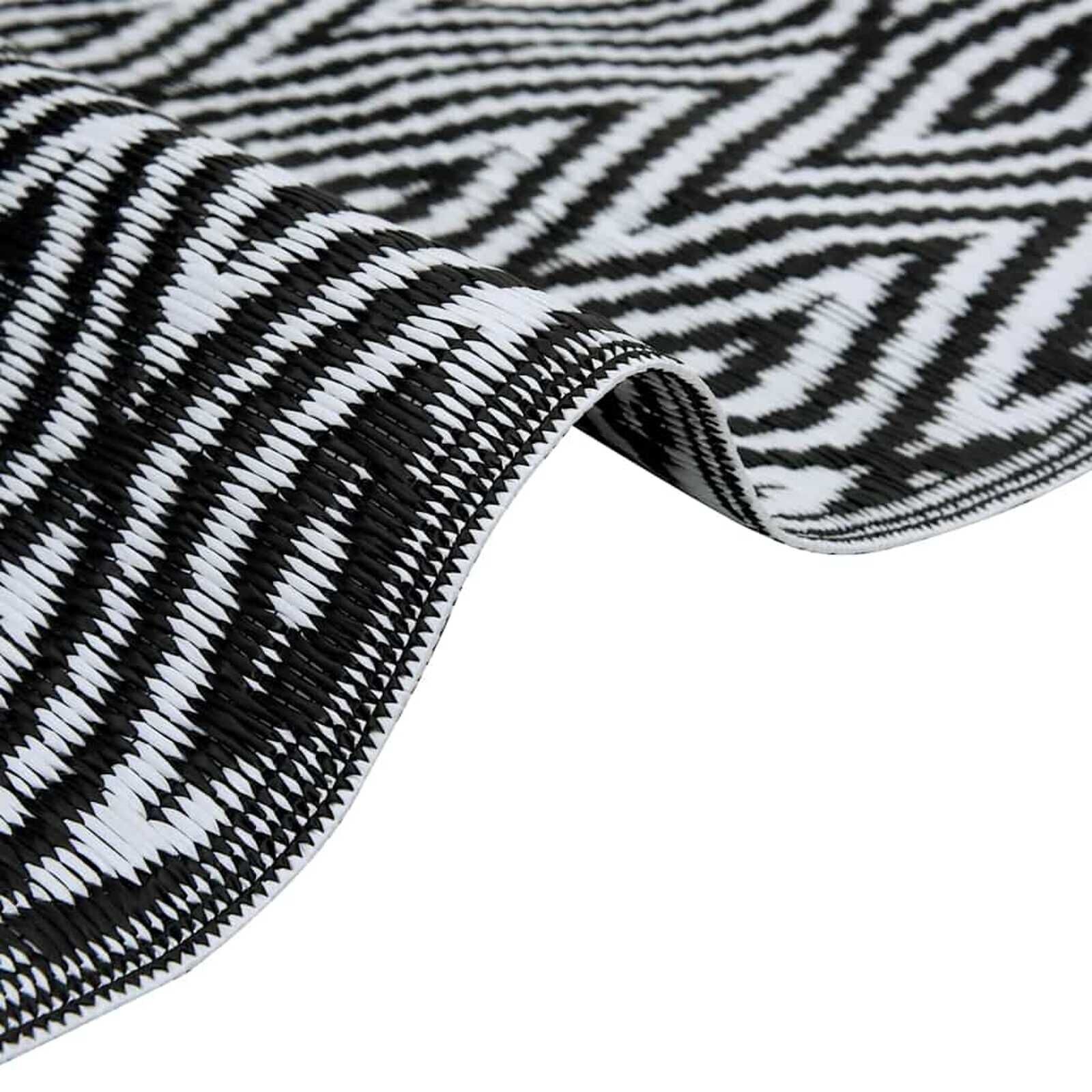 vidaXL Buitentapijt Zwart/Wit 300x400cm - 40% Korting!