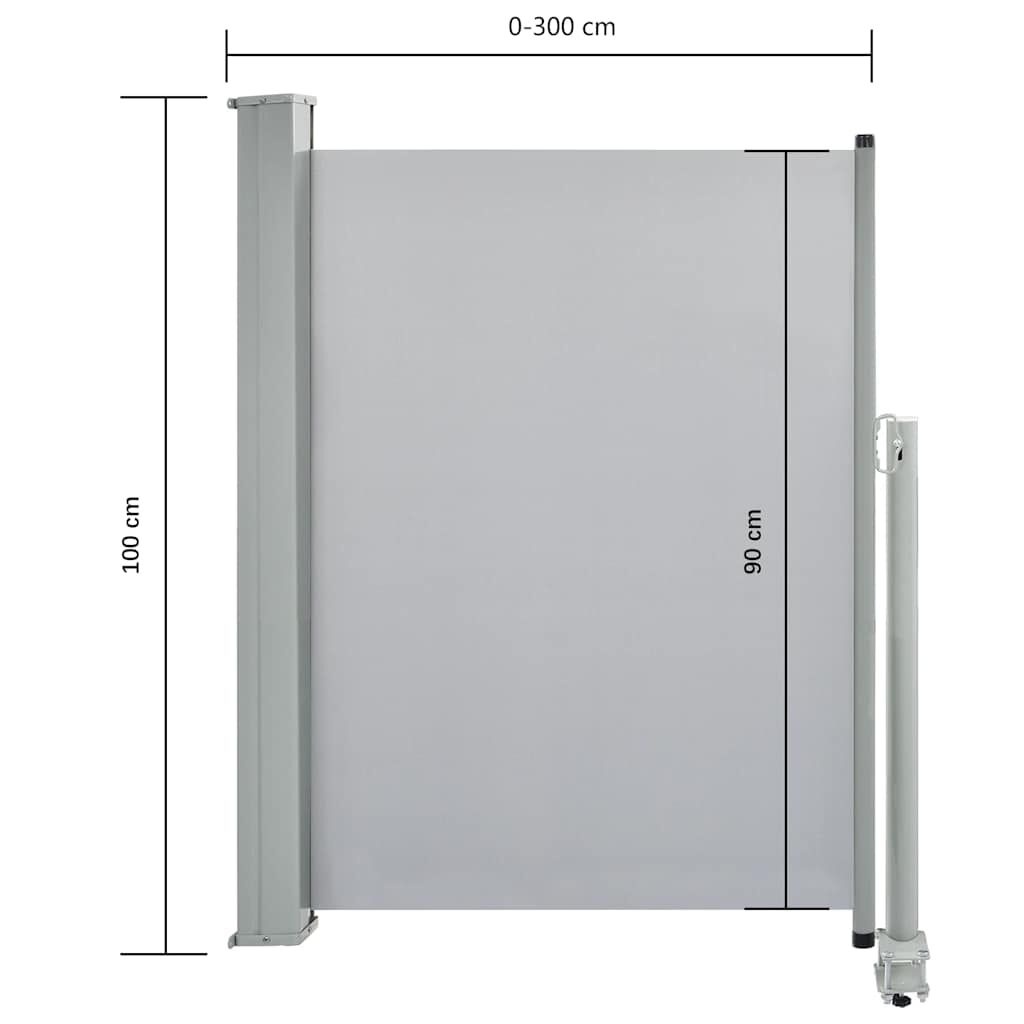 VidaXL Uittrekbaar Tuinscherm 100x300cm Grijs -46% Korting!