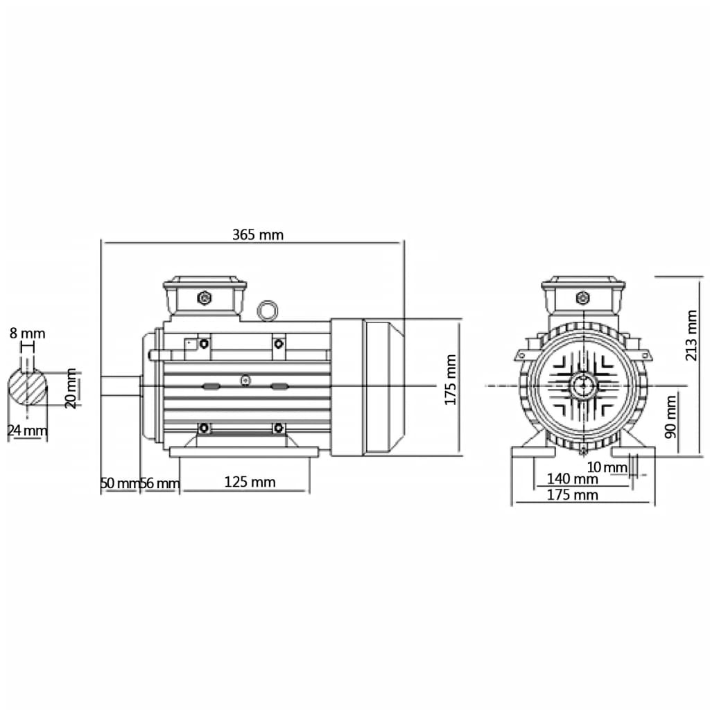 vidaXL Elektromotor 2,2kW - 46% Korting!