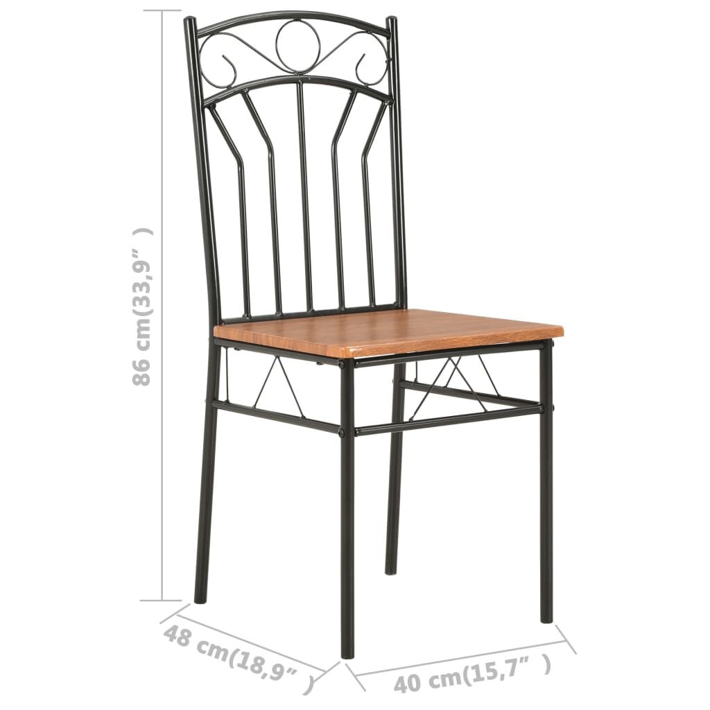 vidaXL Eetkamerstoelen (2 st) Bruin - 40% Korting!