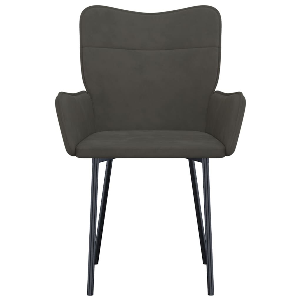 VidaXL Eetkamerstoelen (2) Donkergrijs Fluweel -40%