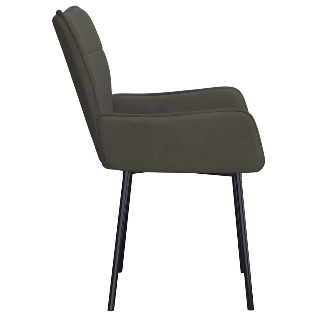 VidaXL Eetkamerstoelen (2) Donkergrijs Fluweel -40%