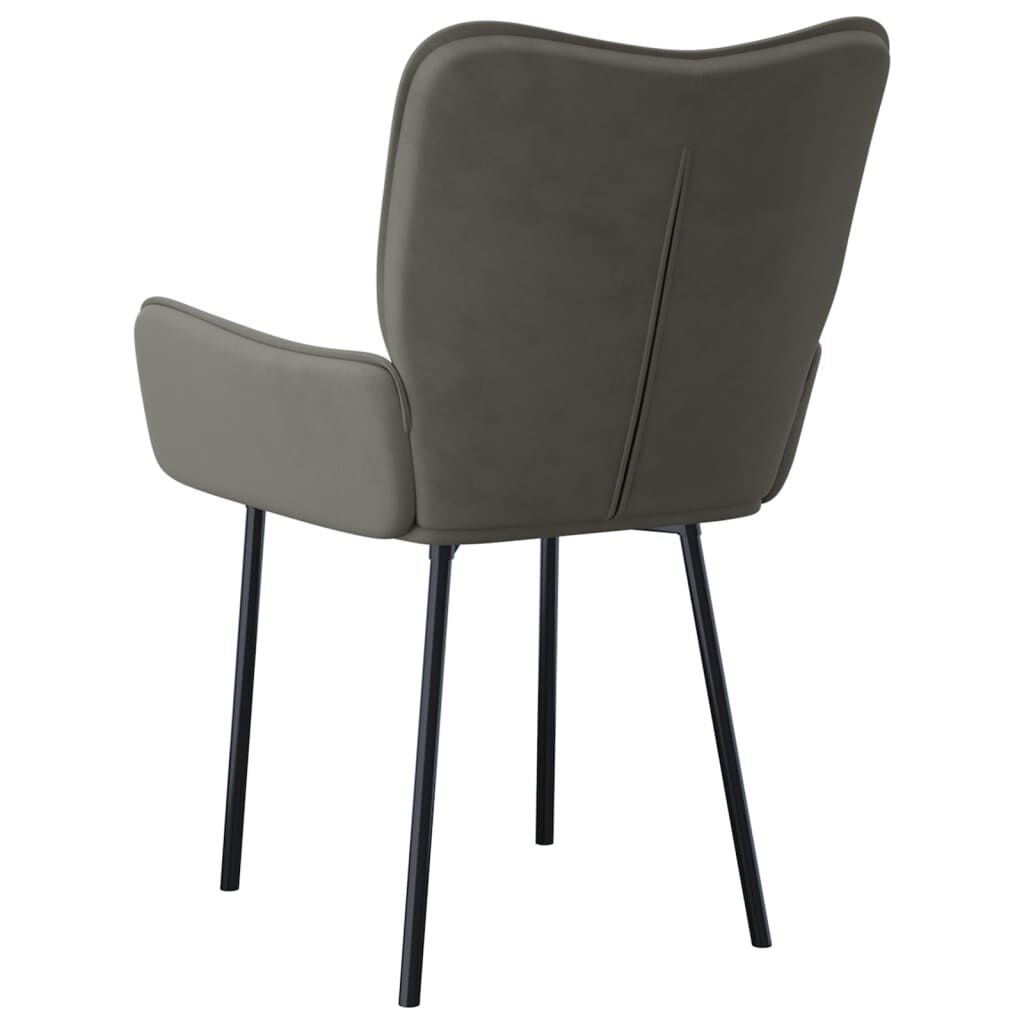 VidaXL Eetkamerstoelen (2) Donkergrijs Fluweel -40%