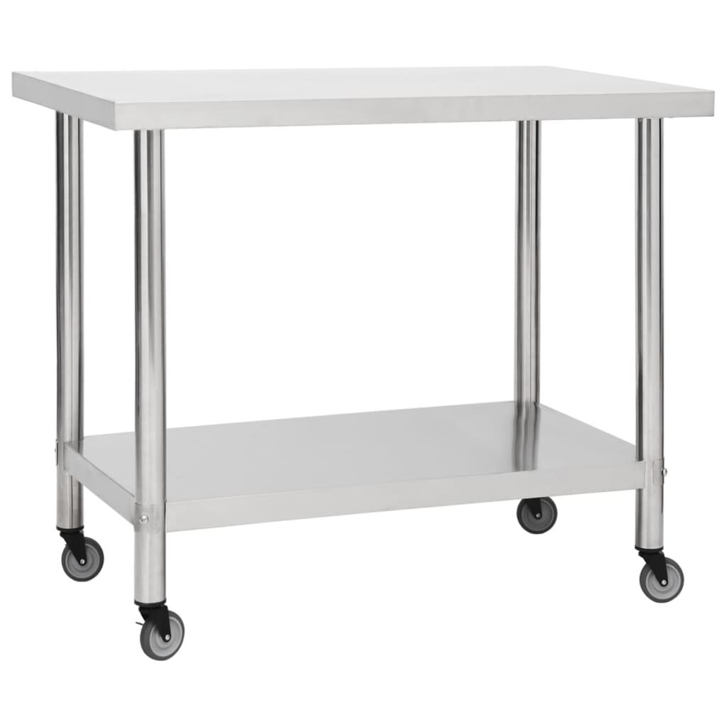 RVS Keukenwerktafel 80x60cm - 35% Korting! Zo Goed Als Nieuw!