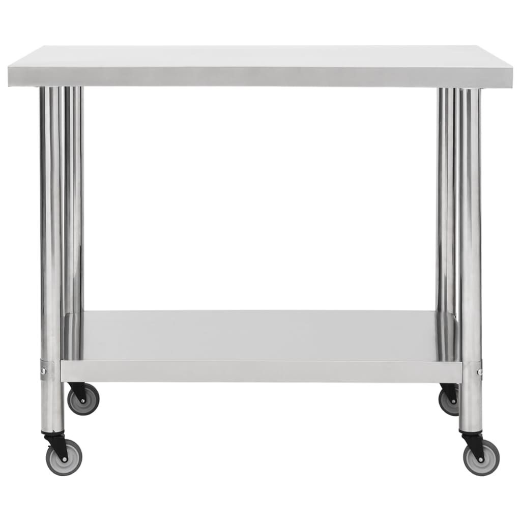 RVS Keukenwerktafel 80x60cm - 35% Korting! Zo Goed Als Nieuw!