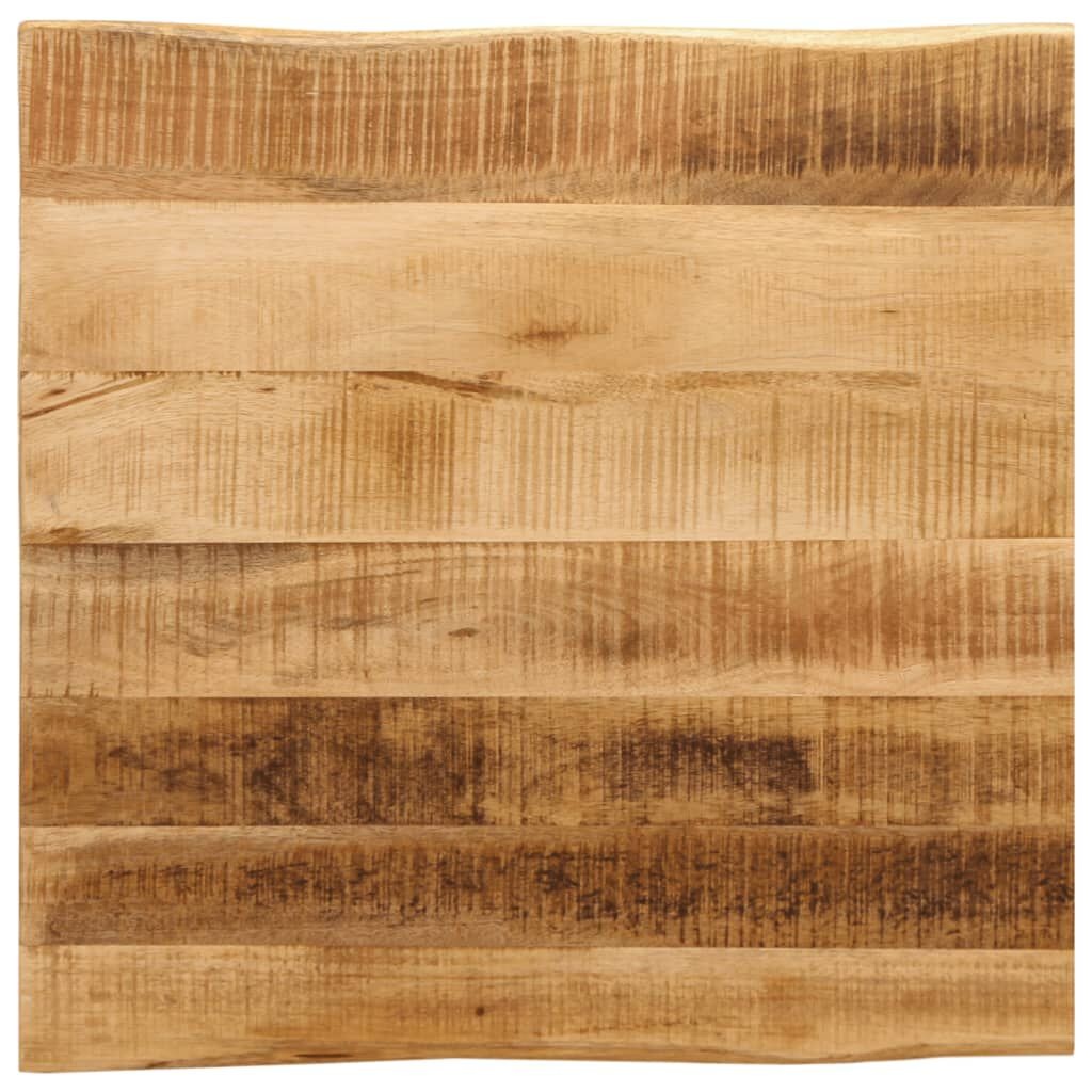 Massief Mangohouten Tafelblad 80x80cm - Natuurlijke Rand - 35% Korting!