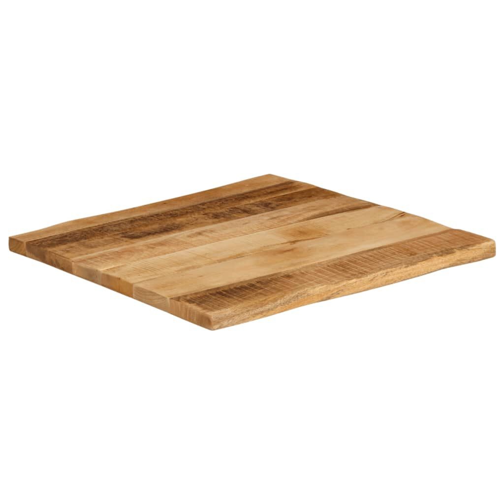 Massief Mangohouten Tafelblad 80x80cm - Natuurlijke Rand - 35% Korting!