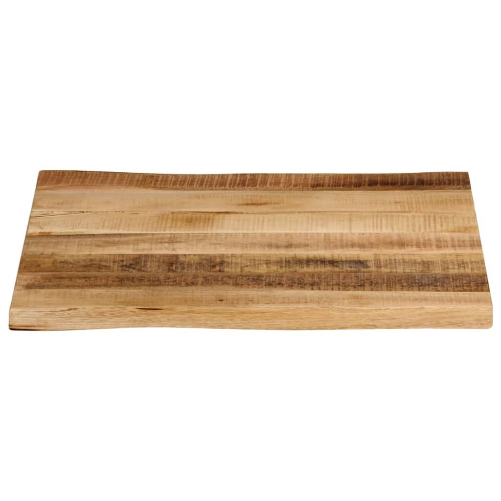 Massief Mangohouten Tafelblad 80x80cm - Natuurlijke Rand - 35% Korting!
