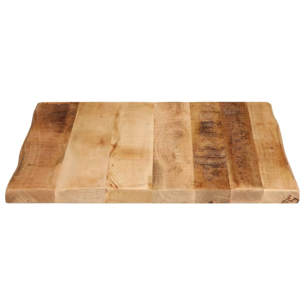 Massief Mangohouten Tafelblad 80x80cm - Natuurlijke Rand - 35% Korting!
