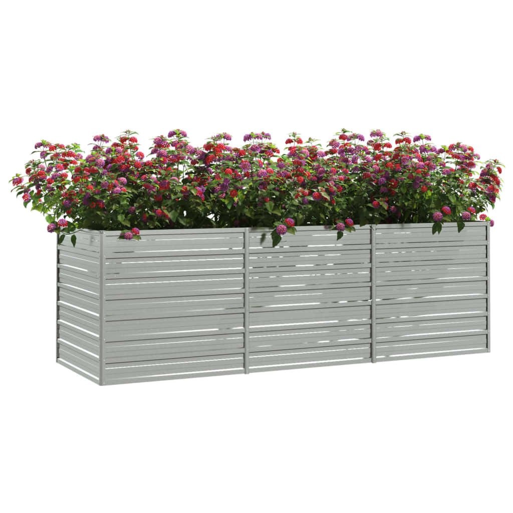 VidaXL Verhoogde Plantenbak 240cm - 40% Korting! (Zilver)