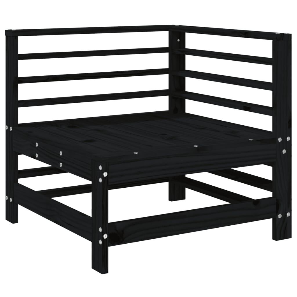 vidaXL Loungeset Grenenhout Zwart - 3-delig - 40% Korting!