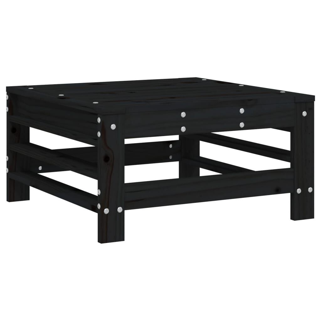 vidaXL Loungeset Grenenhout Zwart - 3-delig - 40% Korting!