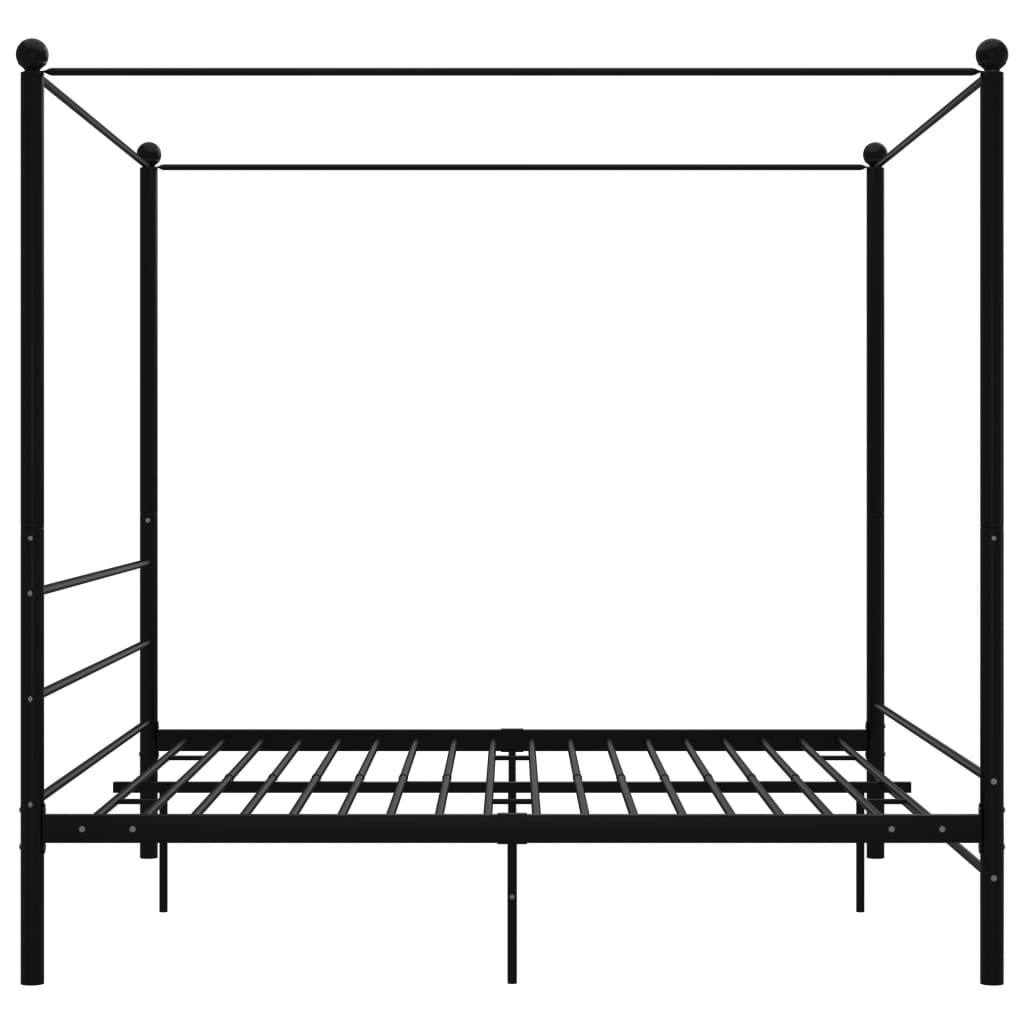 Hemelbedframe 180x200 cm Zwart - Zo Goed Als Nieuw - 40% Korting!