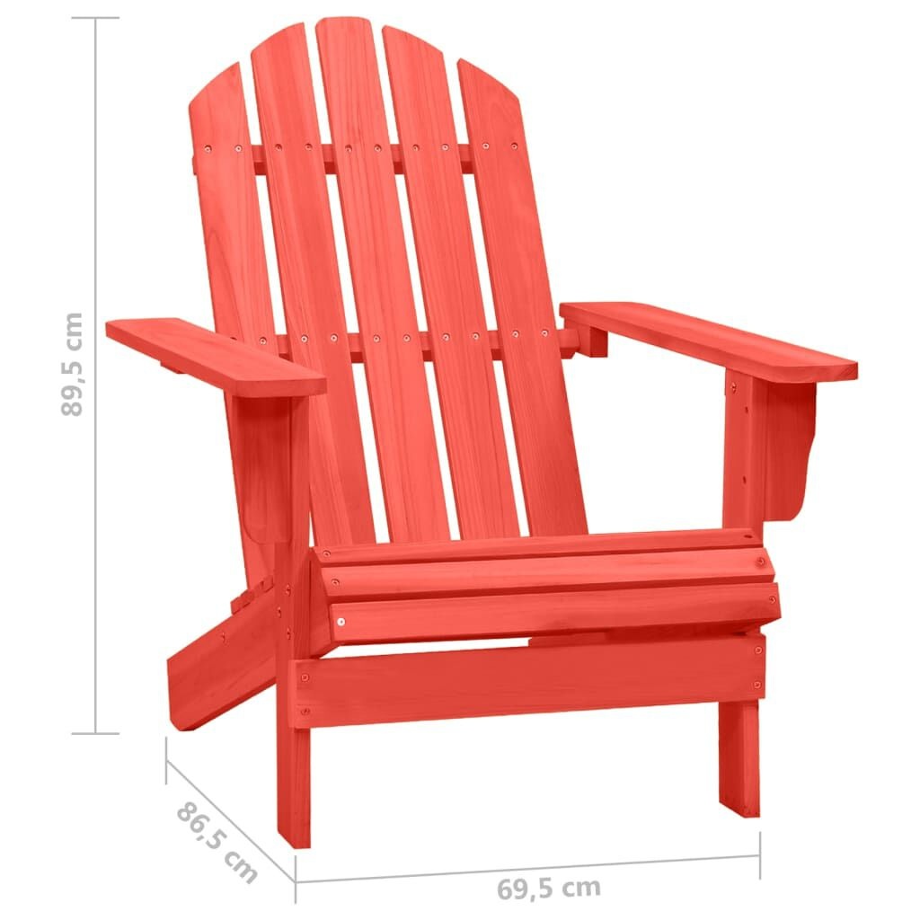 Adirondack Tuinstoel Vurenhout Rood - 40% Korting!