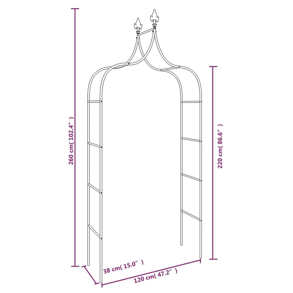 vidaXL Tuinbogen (2x) Zwart - 35% Korting!
