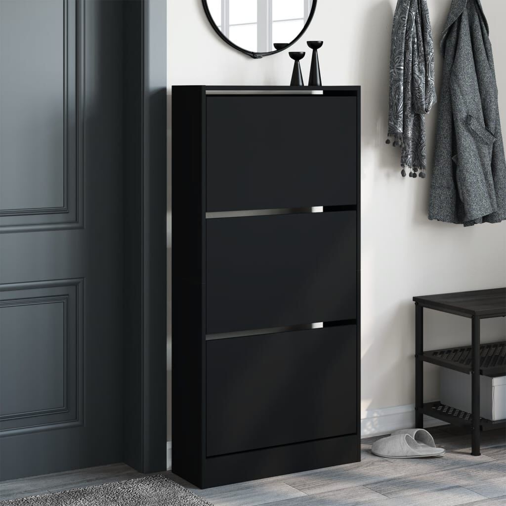 vidaXL Schoenenkast Zwart - 60cm - 35% Korting!