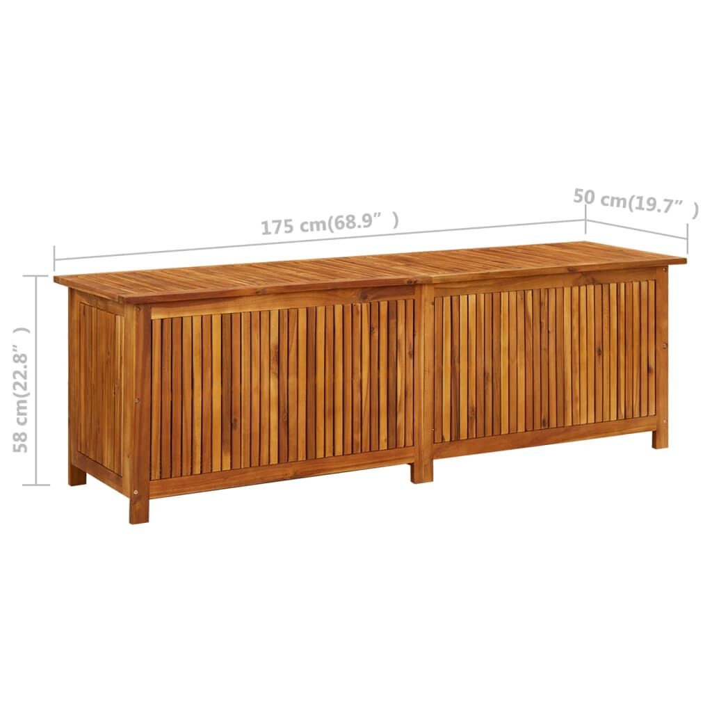 vidaXL Tuinbox 175x50x58 cm massief acaciahout