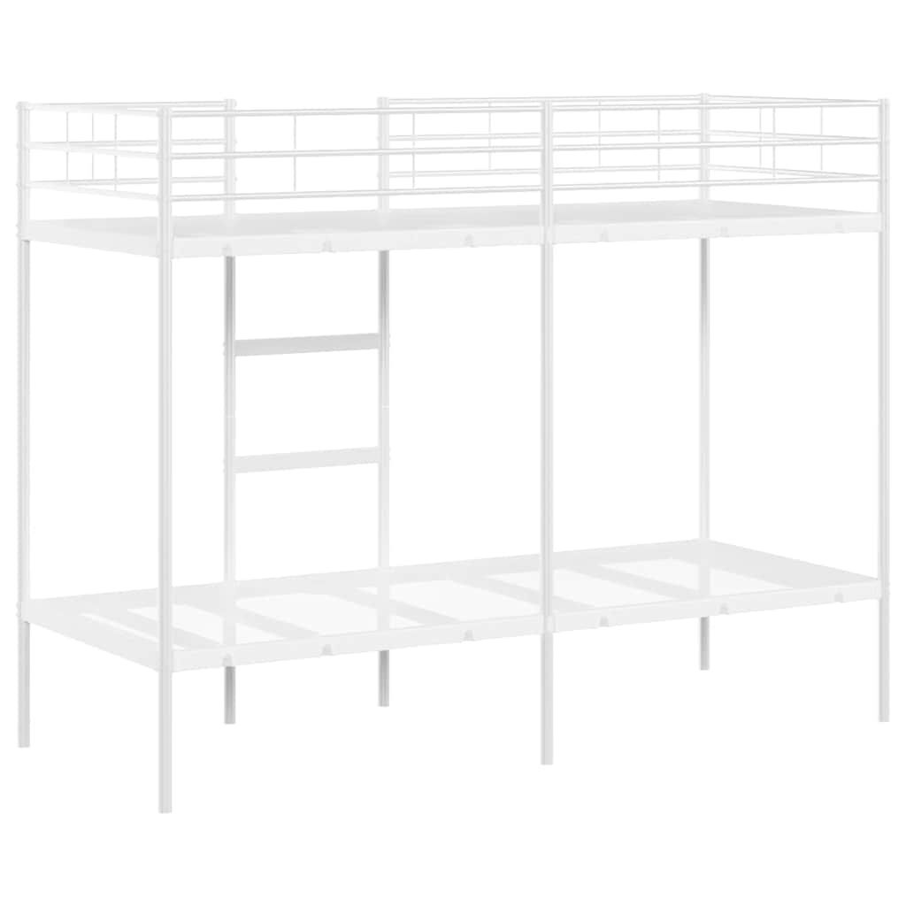 vidaXL Stapelbed zonder matras 75x190 cm staal wit